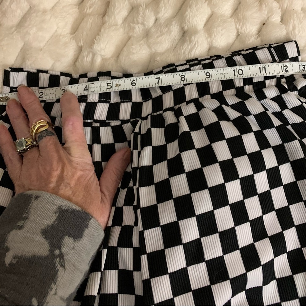 Women’s Checkered Black and White Pants - Picture 2 of 2